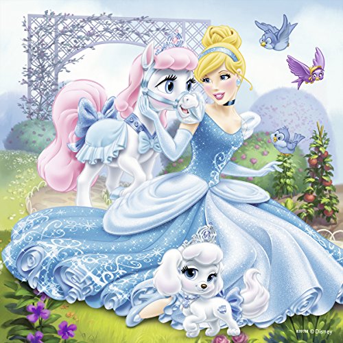 Disney Princesas Puzzles 3 x 49 Piezas, diseño Belle, Cenicienta y Rapunzel (Ravensburger 09346 5)