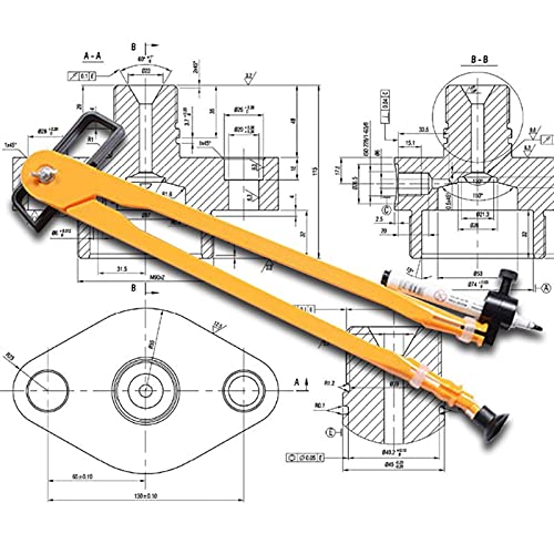 Dispositivos de medida Compass Professional- Multifunción Dibujo Compass Matemáticas Matemáticas Herramientas for círculos Suministros escolares for artículos de papelería estudiantil Compases
