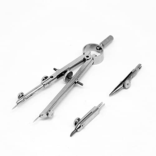Dispositivos de medida Redacción Compass Professional Metal Compass con bloqueo for la redacción de geometría Herramienta de dibujo de ingeniería de dibujo matemáticas (10.6 x 2.9 x 0.8 cm) Compases