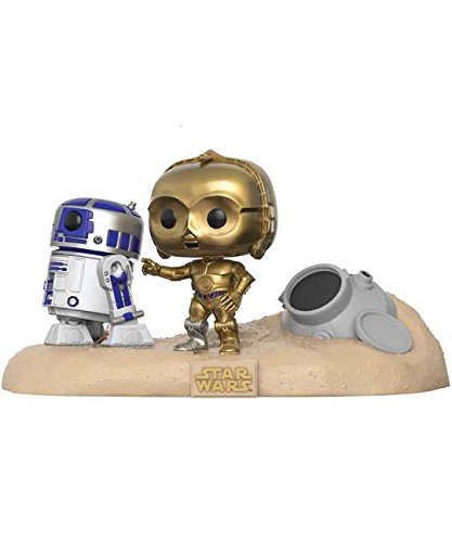 Funko Pop! Star Wars – Movie Moments – R2-D2 & C3PO Escape Pod Landing #222 - Figuras de vinilo de 10 cm