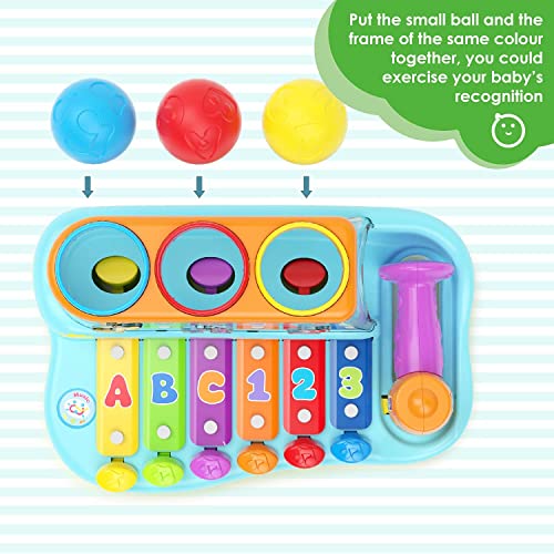 GoStock Music Toys Xilófono Musical para Niños de 1 2 3 Años Teclado Musical para Niños y Niñas