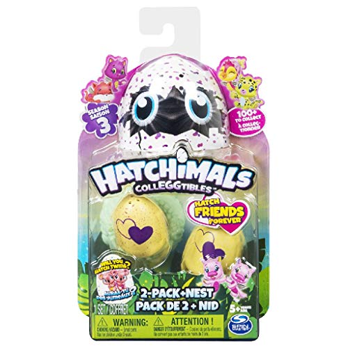 Hatchimals CollEGGtibles 2 Pack + Nest - Season 3 Niño/niña - Kits de figuras de juguete para niños (5 año(s), Niño/niña, Multicolor, 127 mm, 50,8 mm, 152,4 mm) , color/modelo surtido