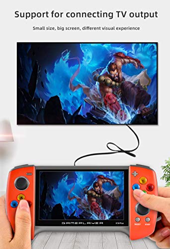HLF Consola de Juegos portátil Creativa de 5,1 Pulgadas Diseño ergonómico Buen Agarre Juego 9000 Incorporado/9 Tipos de simuladores de Arcade Juegos de Video archivados Música AV-out