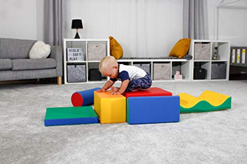 IGLU 7 XL Bloques de Espuma Figuras de Construcción Juguete para Aprendizaje Creativo Infantil Conjunto de Cubos Multicolores