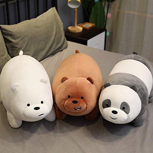 Juguete de peluche de tres osos de dibujos animados para muñeca de panda de peluche para niños el mejor regalo de cumpleaños (58 cm, oso Grizzly)
