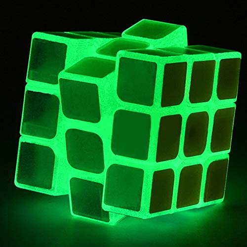LinGo Cubo Mágico El Plastico Cubo Fluorescente 3X3 Speed Cube No Tóxico E Insípido Puzzle Cube Juguete Educativo Rompecabezas para Navidad Regalo De Acción De Gracias Niños Adultos