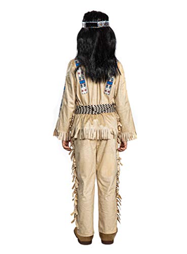 Maskworld Winnetou - Disfraz infantil de indios occidentales, talla 110 – 116, disfraces con licencia de las películas de Karl May, para carnaval y fiestas temáticas