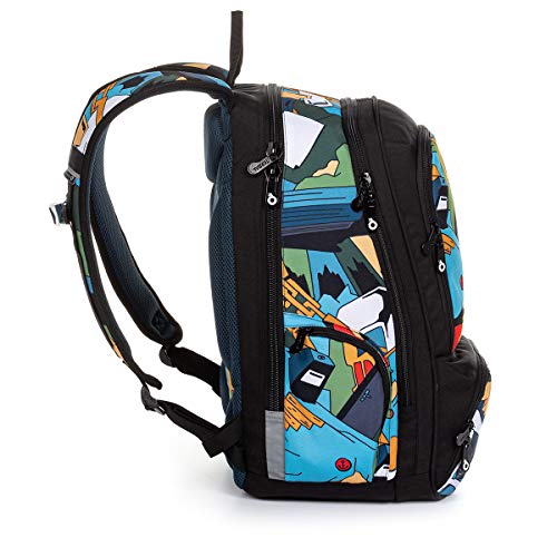 Mochila Niño 12 Años Patinador Mochila Escolar Adolescente Chico Backpack Mochilas Escolares Mochila Ordenador Apta para Estudiantes de Eso Bachillerato Universidad Mochila Escolar Topgal
