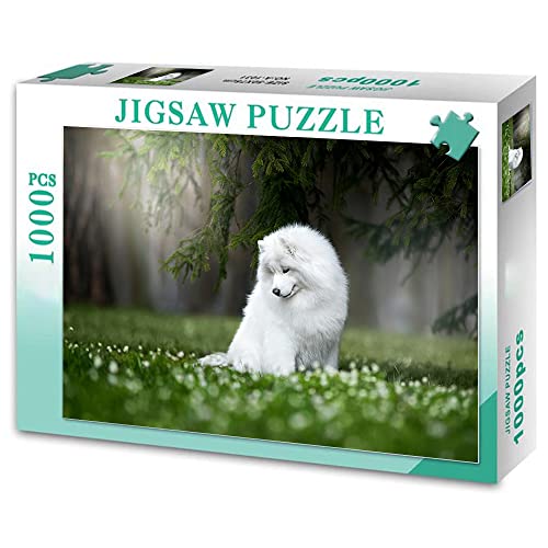 Perro Mascota 1000 Pieza de Puzzle Rompecabezas de Animales Serie Puzzle 1000 Piezas Familia Divertido Juego de la diversión para los Regalos del día de Padre (70x50cm)