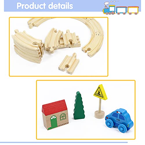 Pista Coches De Juguetes - 33 Piezas Pista Magnético Tren Juguete Ferrocarril Juegos Construccion Regalos Educativos Juguetes Niños 3 4 5 6 Años Gracias