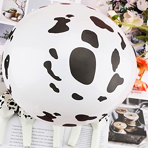 SAVITA 25 Piezas 30.5cm Globos de Vaca con Estampado Fiesta Temática de Vaca Globos de Látex para Fiesta de Cumpleaños Temática de Niños Fiesta Temática de Animales de Granja Decoraciones