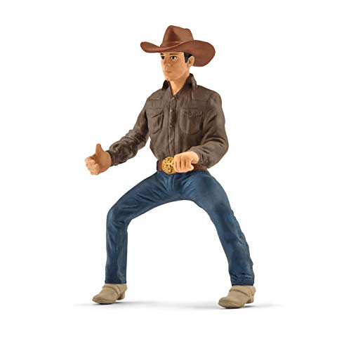 Schleich 41418 Farm World play set - Recinto con vaquero con lazo, juguetes a partir de 3 años