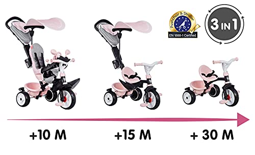 Smoby- Triciclo Baby Driver Confort Rosa (741501), Color
