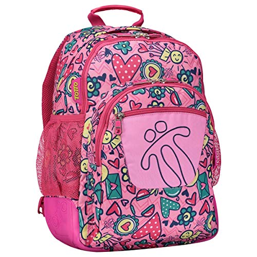 TOTTO Crayoles - Mochila Escolar, Multicolor, 40 cm