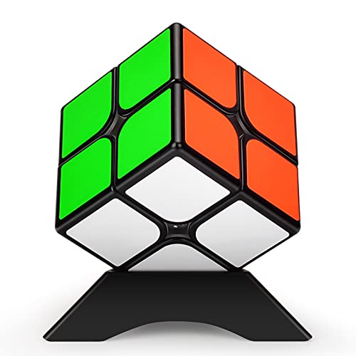 TOYESS Cubo de Mágico 2x2 Profesional, Cubo de Velocidad Clásico Rompecabezas 3D Rápido Todas Las Edades, Negro