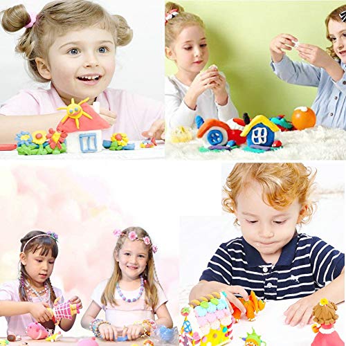 TOYOUTO Arcilla seca al aire de 48 colores, arcilla de modelado con herramientas y manuales en inglés 48 piezas 26 onzas