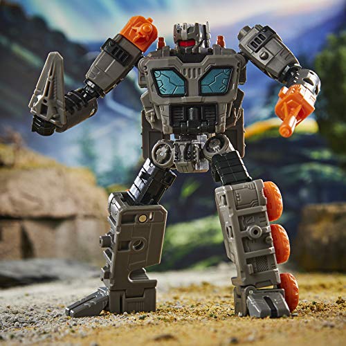Transformers Toys Generations War for Cybertron: Earthrise Deluxe WFC-E35 Decepticon Fasttrack Modulator Figura – Niños de 8 años en adelante, 5.5 Pulgadas