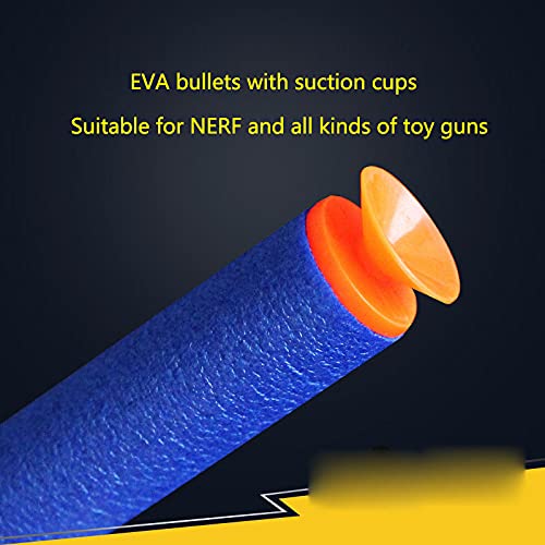 TubxVin 200 balas de goma EVA para dardos de espuma de repuesto para pistolas de juguete Nerf N-Strike Elite Series contiene potentes ventosas