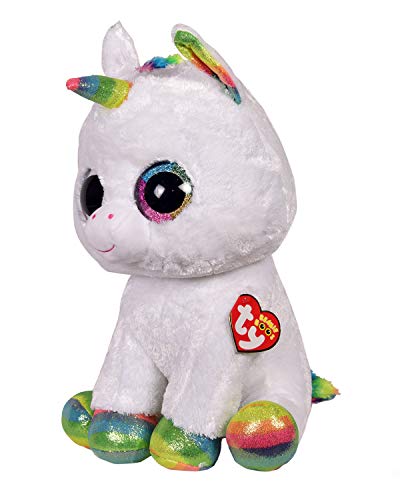 TY Beanie Boo's Pixy, unicornio, color blanco, 40 cm (36859TY)