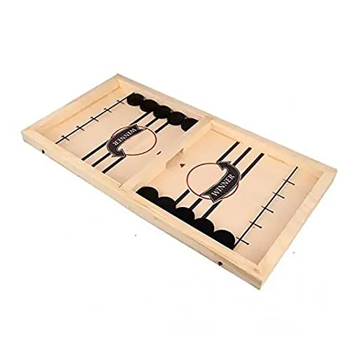 Yajun Juego de Mesa de Hockey Juegos de Interacción Familiar Tablero de Mesa Deportivo Portátil Interior Fast Sling Puck Juego de Mesa,56 * 30cm