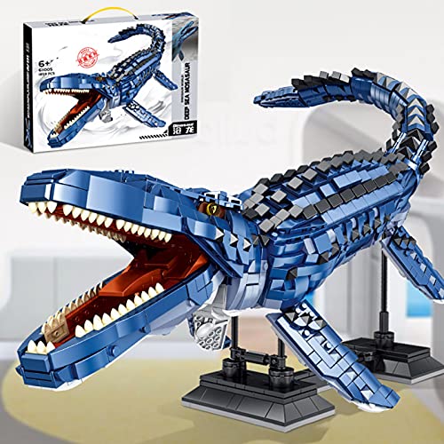 YBLOC Juego De Bloques De Construcción De Dinosaurios, Juego De Construcción De Mosasaurio De 1859 Piezas, Juego De Construcción De Dinosaurios Compatible con Lego