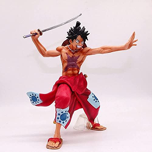 ZAKRLYB Una pieza Monkey D. Luffy Ropa japonesa puede cambiar las manos y las espadas Figura Figura Anime Dibujos animados juego Carácter Muñecas Modelo Estatua Toy Decoración de la decoración Fans Co
