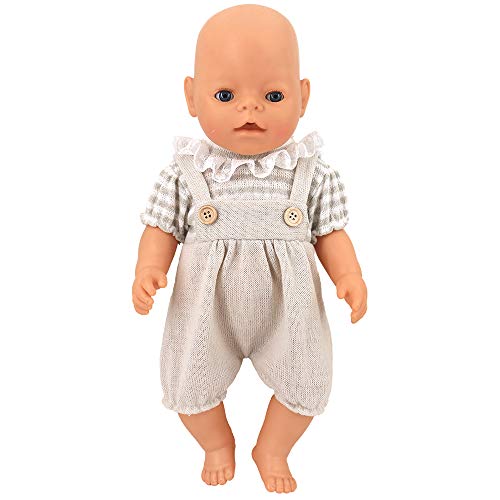 ZWOOS Ropa de Muñecas para New Born Baby Doll, Lindo Atuendo de Algodón para Muñecas 35-43 cm