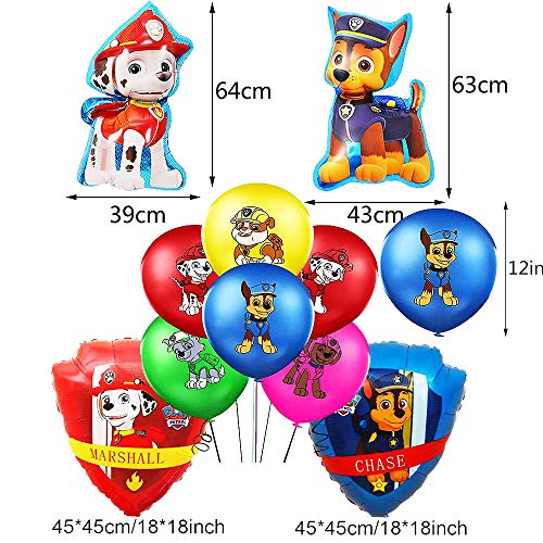 26 piezas Paw Patrol globos de decoración de cumpleaños suministros de fiesta de cumpleaños decoración de fiesta decoraciones de cumpleaños regalo para niños