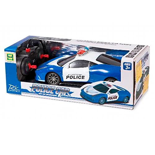 Acan Juguete Coche policía con Radio Control, Coche Deportivo policía con Luces, teledirigido, Escala 1:16, Medidas: 8 x 23 x 10 cm