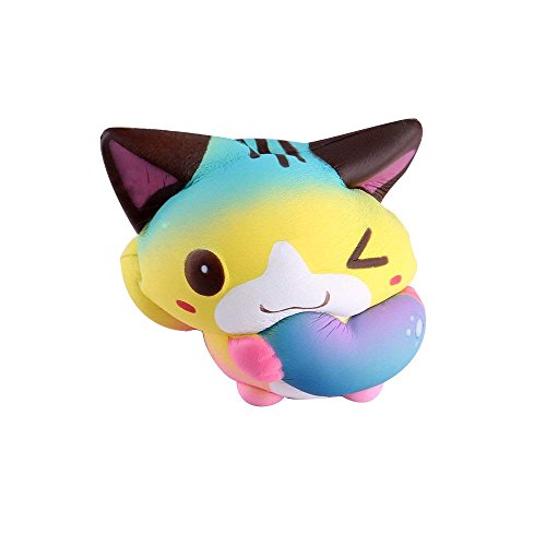 Anboor Juguetes Antiestrés Gato Squishy Lento Aumento Jumbo Super Suave Perfumado Kawaii El Alivio del estrés Amor Corazón