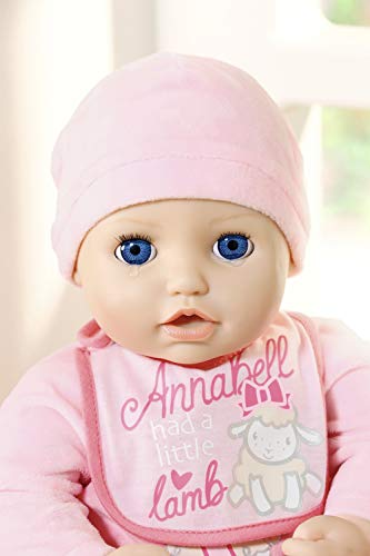 Baby Annabell Muñeca 43 cm - Muñeca Realista con Funciones Realistas, Suave al Tacto, Come, Duerme y Llora, Incluye Accesorios, Edad 3+, De Colores, Versión Online