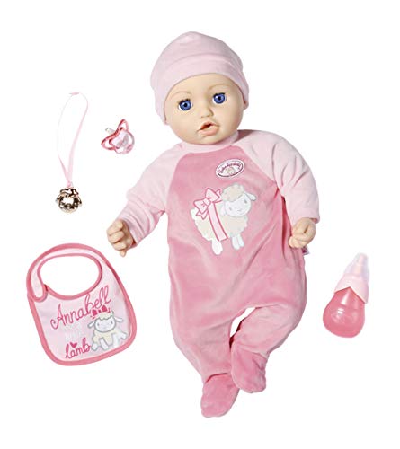 Baby Annabell Muñeca 43 cm - Muñeca Realista con Funciones Realistas, Suave al Tacto, Come, Duerme y Llora, Incluye Accesorios, Edad 3+, De Colores, Versión Online