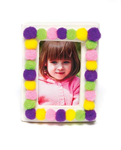 Baker Ross- Pompones Adhesivos (Pack de 2) en 1 Colores Diferentes. Para decorar tarjetas y manualidades infantiles