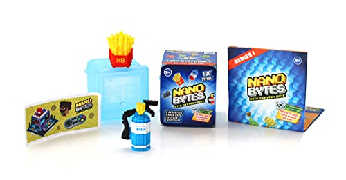 Bandai NanoBytes - Paquete de 2 - 2 nanobytes, 2 Pegatinas, 1 Funda Nano y folleto de coleccionistas