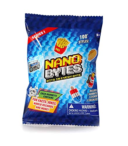 Bandai NanoBytes - Paquete Individual - 1 NanoByte, 1 Pegatina y folleto de coleccionista