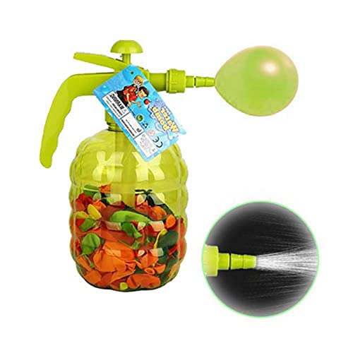 B/C Kit de Bomba de Globo de Agua, llenador de Globos de Agua y Aire 3 en 1, estación de Bombeo portátil, Bomba de Agua con 500 Globos, Botella de Bomba de Agua de Gran Capacidad