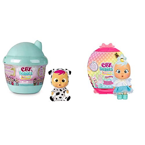 Bebés Llorones Lágrimas Mágicas Bibe Casita Surtido Modelo Sorpresa + Dress Me Up Muñeca Sorpresa Coleccionable Que Llora Y con Ropa A Vestir, Juguete para Niñas Y Niños 3-9 Años