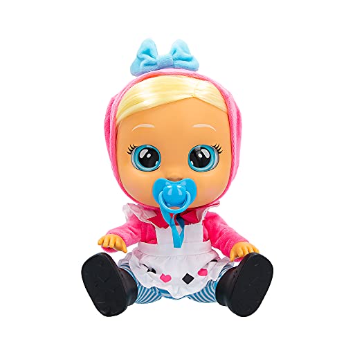 BEBÉS LLORONES Storyland Alice | Muñeca interactiva inspirada en Cuentos famosos que Llora con Pelo para peinar, Ropa para vestir y Accesorios para jugar - Juguete para niños y niñas +2 Años