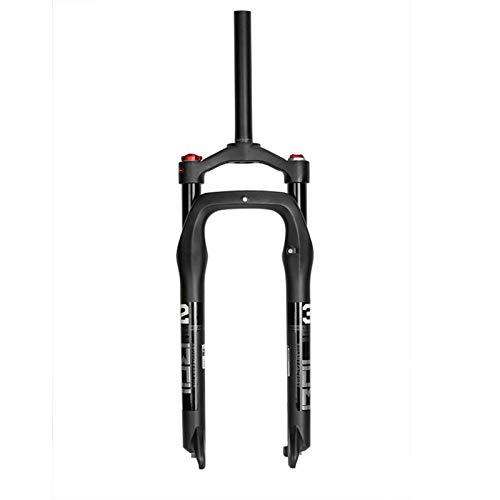 Bike Suspension Forks Suspensión de Bicicleta 26 Pulgadas de Aluminio Aire de aleación de Aire Bike Fork para Fat 4.0"Neumático E-Bike Accesorios de Bicicletas Steerer cónico y Carretilla Frontal de