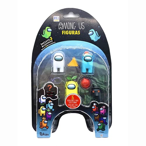 Bizak- Among Us Pack 5 en Blister Surtido (64112041), Multicolor