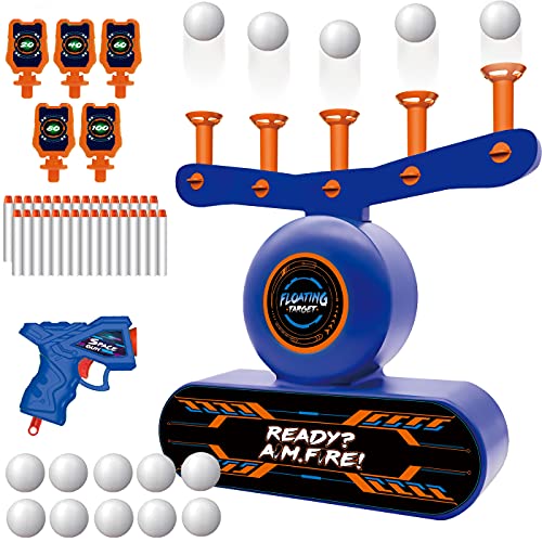 Bonbell Objetivo de Tiro Eléctrico para Pistola Nerf, Diana Flotante para Nerf con 40 Dardos de Flechas, 1 Pistola de Dardos,10 Bolas de Espuma, Armas de Niños, Jugetes Regalo Niños de 6 a 15 Años