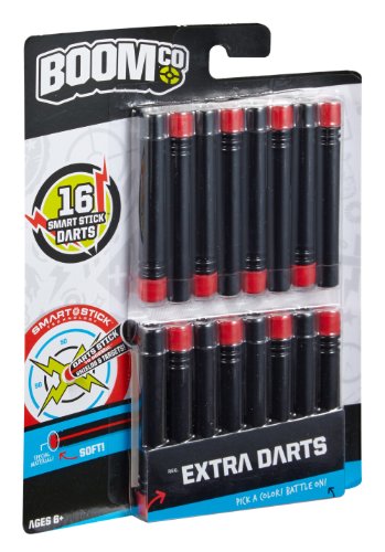 BOOMCO - Dardos Extra, Color Negro y Rojo (Mattel BGY57)