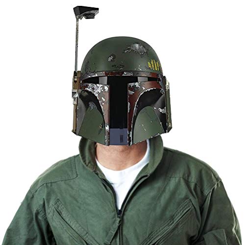 BSTEle Casco mandaloriano, máscara de látex de cara completa de Star Wars para Halloween, fiesta de disfraces