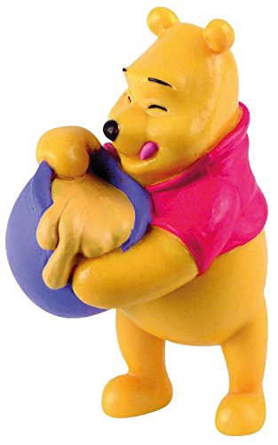 Bullyland 12340 - Figura de Juego, Walt Disney Winnie The Pooh con Tarro de Miel, Aprox. 6,5 cm de Altura, Figura Pintada a Mano, sin PVC, para Que los niños jueguen de Forma imaginativa