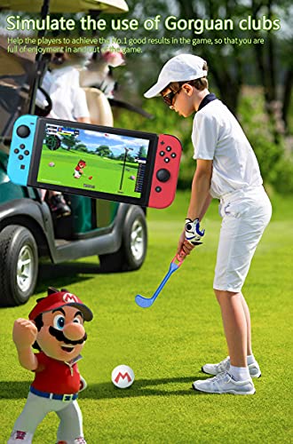Cambia Palos de Golf Mario Golf Super Racing NS Joycon Control de Juegos Empuñaduras para Nintendo Switch Console Accesorios