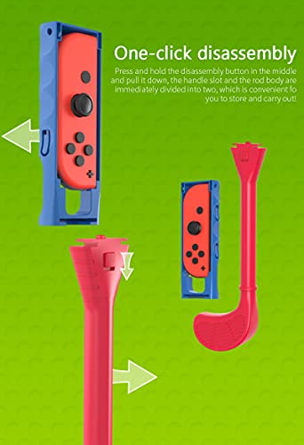Cambia Palos de Golf Mario Golf Super Racing NS Joycon Control de Juegos Empuñaduras para Nintendo Switch Console Accesorios