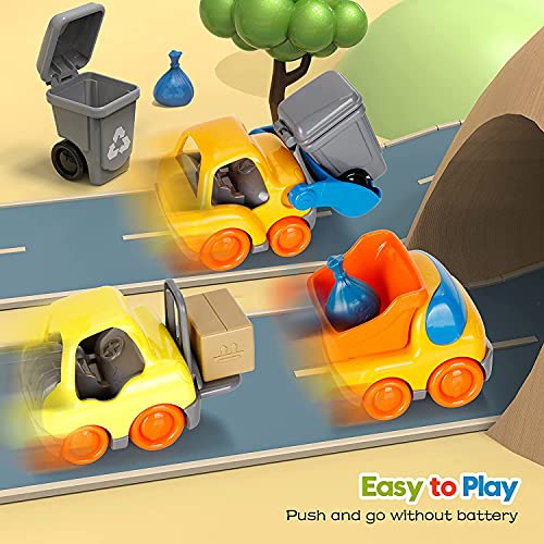 Camión de basura, juguete grande, coche de basura, juguete para niños de 2, 3, 4 y 5 años, 2 cubos de basura, juego de juguetes para la recogida de basura, coches de juguete para niños