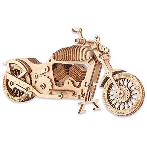 CANOPUS 3D Motocicleta de Madera, 3D Rompecabezas De Madera, Educational Toys, 3D Wooden Puzzle, 3D Modelo mecánico de Moto Juguetes De Montaje, Cumpleaños, niños y Adultos.