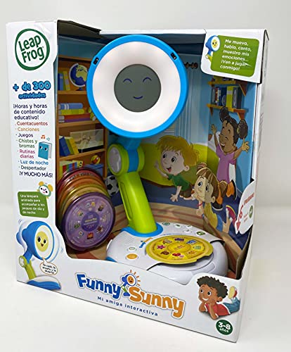 Cefa Toys-Funny Sunny Mi Amiga Interactiva, Cuentahistorias en Forma de Lámpara, Color Azul y Blanco Apto para Niños a Partir de 3 años, (915)