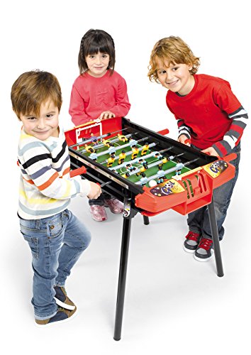 Chicos Strategic Liga Futbolín Infantil con Jugadores Intercambiables y Marcador de Goles, a Partir de 3 años, Color Rojo con Negro, Medidas: 79 cm x 66 cm x 68 cm (72302)